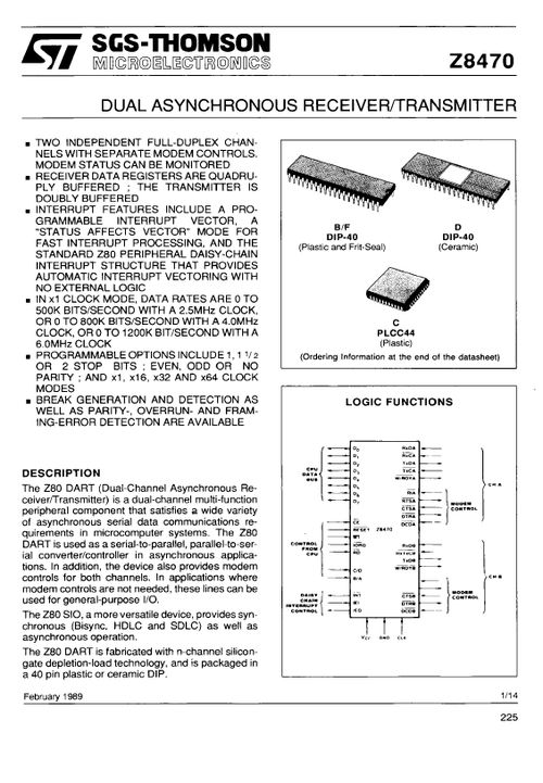 Z8470BF1芯片全攻略 PDF资料详解与经销商选择指南